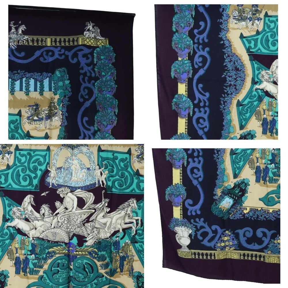 Hermes Cashmere Carre 140 Scarf Blue - Picture 6 of 6
